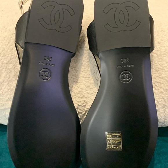 SOLD-Chanel Sandals Sz. 38 - Picture 7 of 7